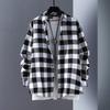 Camicia a quadri a maniche lunghe da uomo: Giacca Stile Coreano Primavera/Autunno 2021 - Trendy e Bello