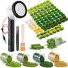 A95I-Static Grass Flocking Applicator Kit With Color Grass,Static Bushy Tufts,For DIY Scenic Table Miniatures Landscape Craft