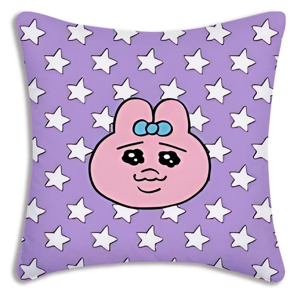 Süße Cartoon O-Opanchu Usagi Kissenbezüge Cartoon Sofa Dekoratives Zuhause Zweiseitiger Druck Kurzer Plüsch Süßer Kissenbezug