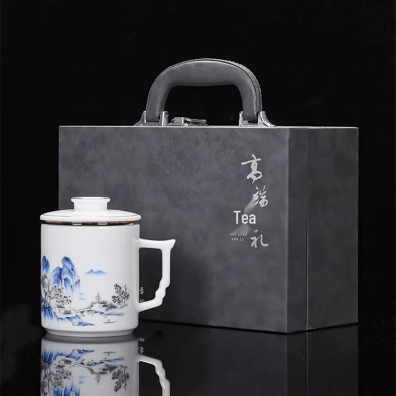 Ceramic Tea Infuser Mug with Lid and Filter