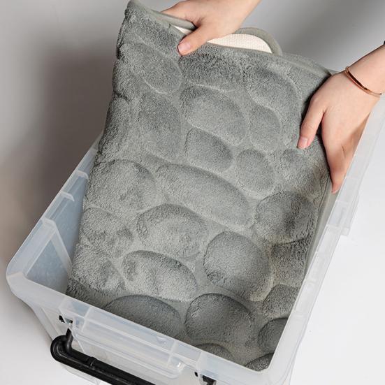 Floor Rugs Easy Clean Water Absorbent Solid Color Anti-slip Entrance Door Bath Mat