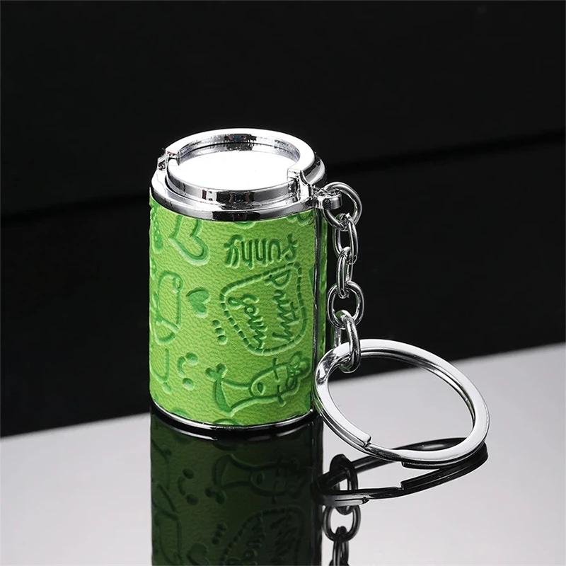 

Household Metal Coin Tube Keychain Portable Fashionable Key Pendant Coin Storage Bank Novelty Keychain