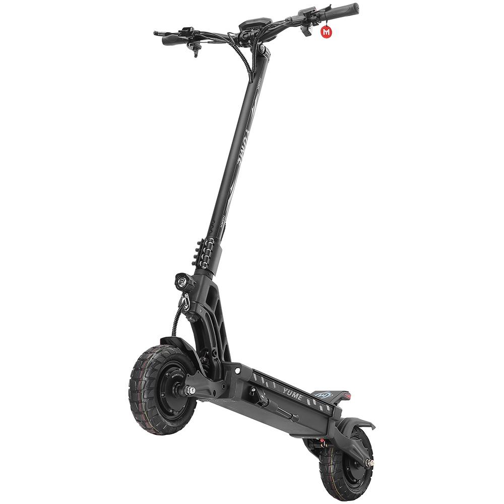 Skládací elektrická koloběžka YUME HAWK 10" 2000Wx2 Motor S NFC 60V 22.5AH Plně odpružená elektrická koloběžka pro dospělé Maximální rychlost 70 km/h Černá