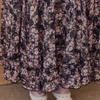 Maxza Floral Balloon SleeVe V Neck Long Dress Ze07qp001nh