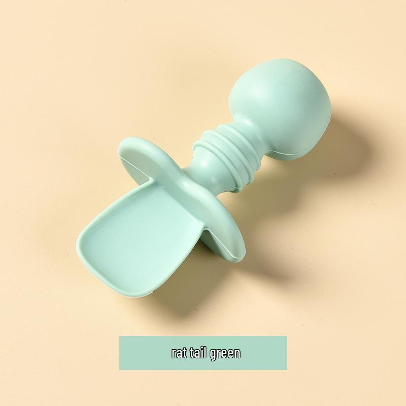 Food-Grade Silicone Baby Spoon - Teething-Friendly Tableware for 6-Month-Olds