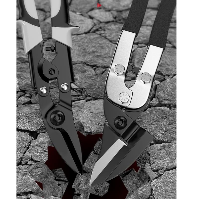 Professional Industrial Shears:Stainless Steel Scissors Tin Snips for Metal Sheet PVC Pipe Cutting Iron Plates