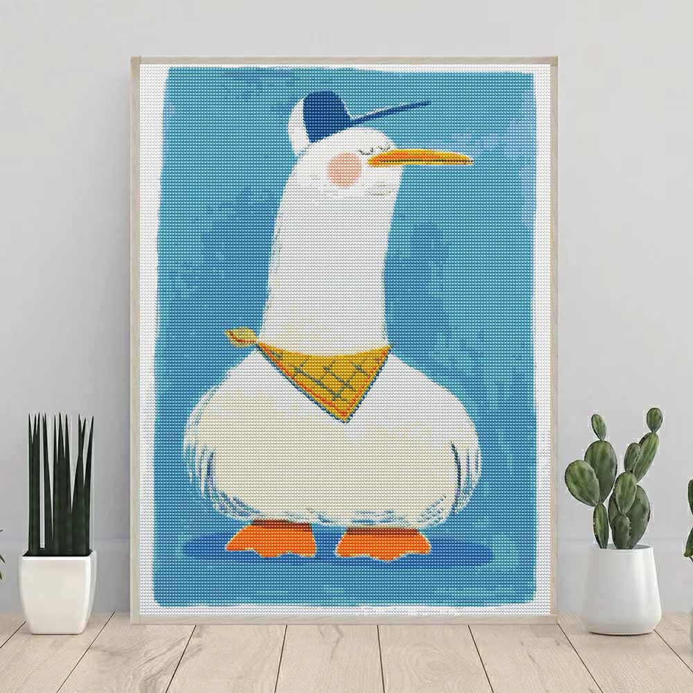 Premium 5D Diamond Painting Kits Cute Goose Full Round Drill Rhinestone Art Cross Stitch for Home Decor Wall Art Gift