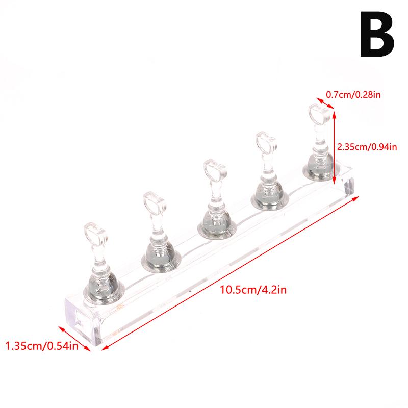 Magnetiske tupper Nail Art Trening Negleutstillingsstativ Nail Art Øvelsesstativ Holder for falske negletipper Negleutstilling Sjakkbrett