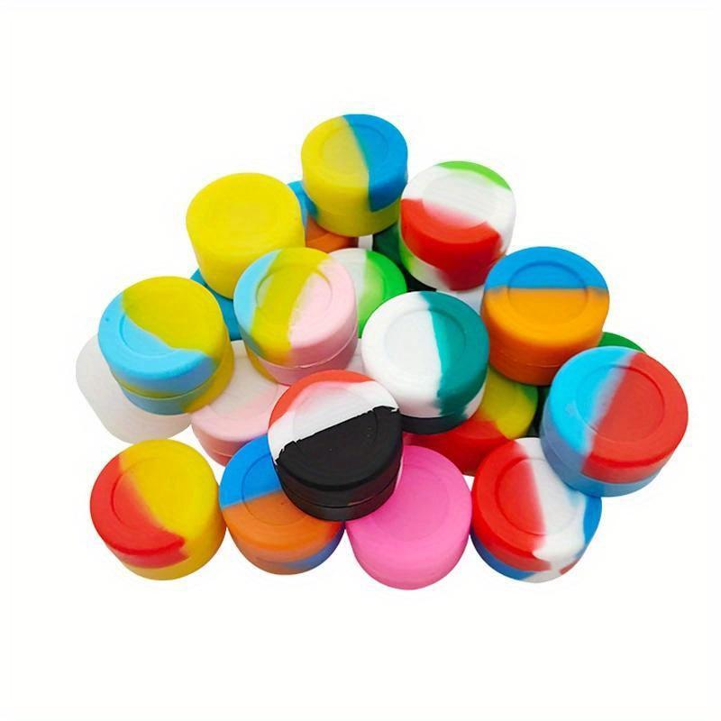 

5/10 шт. 5 мл Антипригарный Силиконовый Контейнер Неприлипающая Коробка для Хранения Масла Воска Силиконовая Банка Дорожный Контейнер для Крема для Лица Жидкой Мази 5pcs