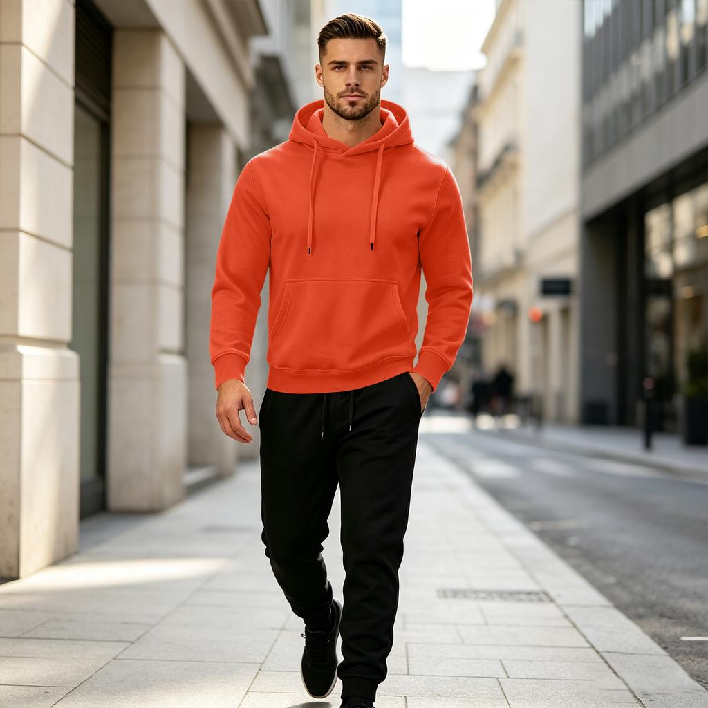 Men's Casual Sweatshirt and Jogger Set for Fall Winter Sports Training