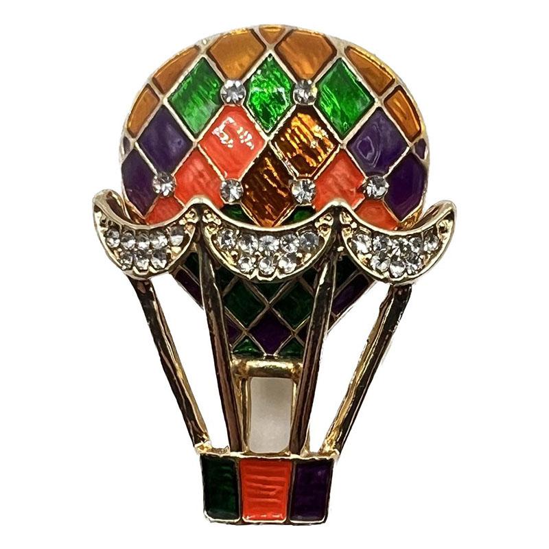 

Модная трехмерная цветная брошь в виде воздушного шара с эмалью, брошь-булавка из сплава со стразами, костюмная брошь для мужчин и женщин