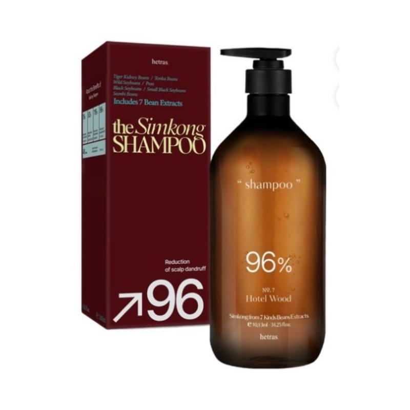 HETRAS Simkong Shampoo 1013ml | Korean Shampoo for Hair Fall Concern, Scalp Volume & Hotel Wood Scent 1.013L