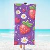 Flower Strawberry Fruit Beach Towel Lightweight Microfiber Beach Towels Decor Quick Dry Pool Towel for Beach Travel Swim Camping