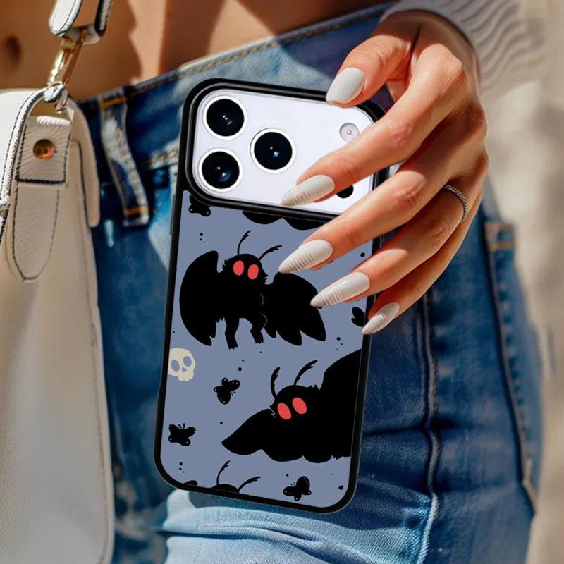 Mothman Night Grey Phone Case For iPhone 17 Air 14 15 13 12 Max Cover For Apple 16e 11 Pro Max Plus Coque