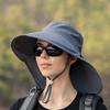 Korean Style Wide Brim Sun Hat with Neck Cover Women Bucket Hat Fashion Fisherman Hat  Male