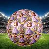Sofia the First Print Size 5 Soccer Ball, PU Wear Resistant Football for Match Training and Daily Practice, Birthday Gift for Soccer Fans