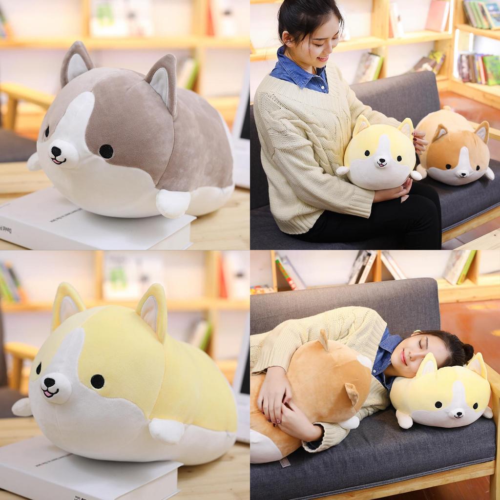Miaoowa 30/50/60cm Cute Corgi Dog Plush Toy Soft Animal Pillow For All Ages