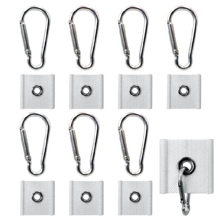 

Nylon Pack Awning Tent Hangers for Travel Trailers Motorhomes 5/6mm & 7/8mm Rails, Double Weave for Additional Strength білий