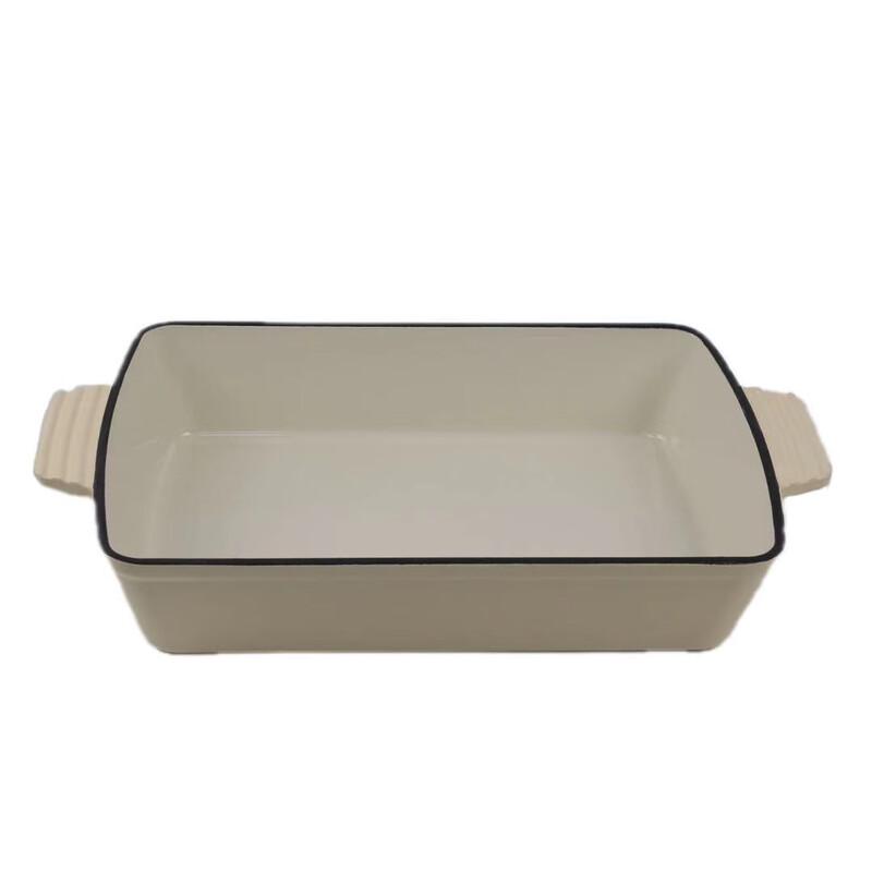 Wutuo Cast Iron Rectangular Roasting Pan with Double Handles