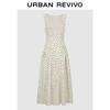 UR2026 Modern Polka Dot Pleated Sleeveless Dress