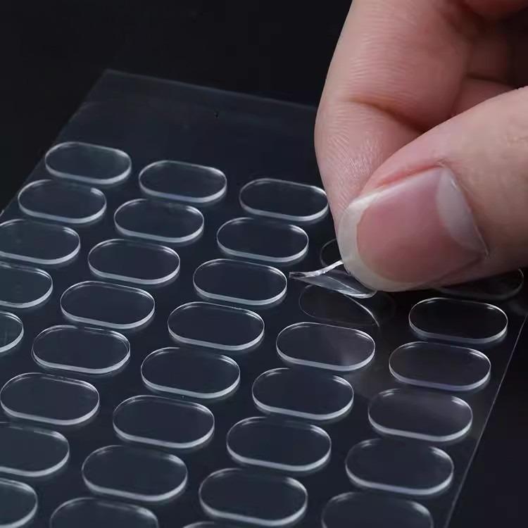 200pcs Transparent Double-Sided Tape Pads - Non-Marking, Anti-Skid Adhesive for DIY Projects & Model Car Decor Double
