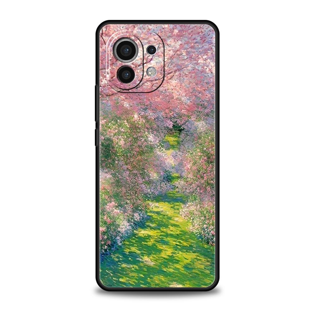 Case For Xiaomi Mi 15 14 13 12 11 Lite 14T 13T 12T 11T Pro Poco X7 X6 X5 X3 Pro F6 F5 F4 Cover Claude Monet Garden Paint Art