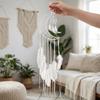 39.37 in Dreamcatcher Wall Hanging moon white Modern Dreamcatcher Handmade Indoor Dreamcatcher Decor Balcony Layout