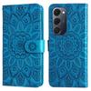 For TECNO Spark 40 Pro+ 4G Case Sunflower Imprint Leather Wallet Phone Cover