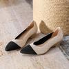 Fashion Women Wedge Increase Knitting Shoes Summer New Pointed Casual Slip On Comfortable Loafers Shoes Female Breathable Walking Shoes
