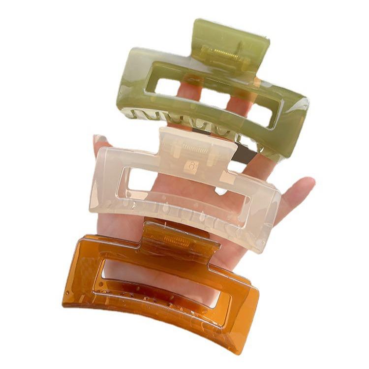 10.5cm Large Square Acrylic Jelly Hair Claw Clip for Women