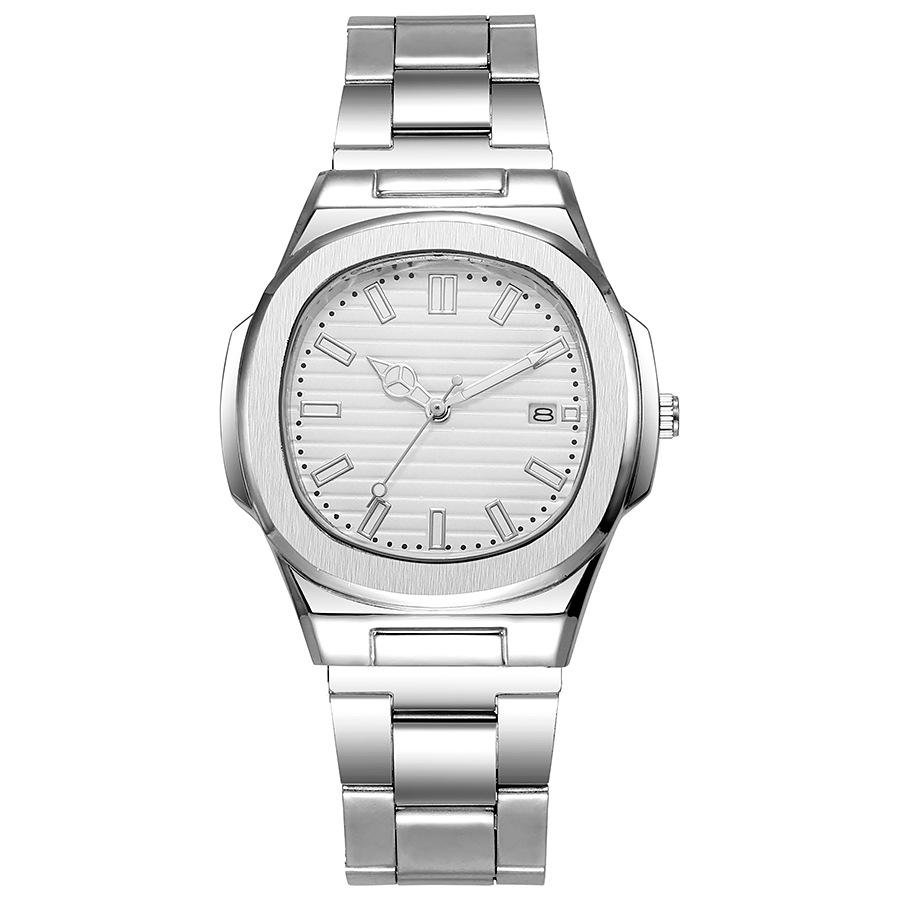 Square Sports Calendar Steel Strap Watch Men'S Quartz Watch Supply