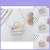 Stylish Children's Pearl Handbag Cute Floral Design Small Square Bag For Girls