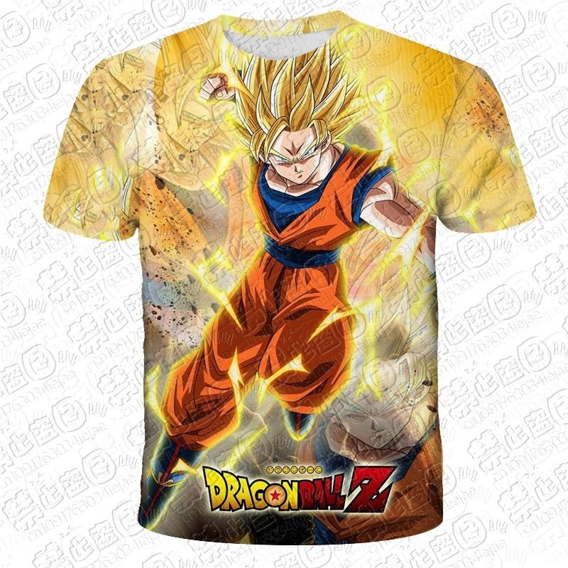 2026 Summer Anime Dragon Ball Son Goku 3D Print Kids T Shirt Fashion