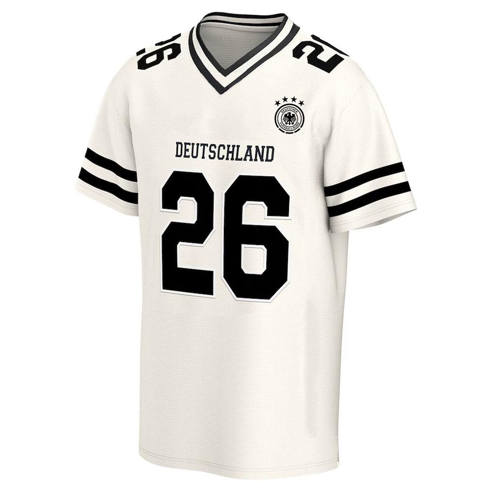 Deutschland 26 Football Tee Soccer World Game Germany Jersey V-neck Short Sleeve Loose Men Tshirts Unisex Streetwear Print Tops