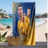 Cristiano Ronaldo Print Beach Towel Quick Dry Super Absorbent Soft Bath Towel for Swimming Beach Travel Fan Souvenir Gift