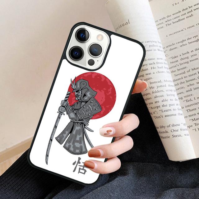 Japanese Anime Samurai ninja Black Phone Case Back Cover for iPhone 17 Air 16 15 14 13 11 12 Pro Max Plus Coque