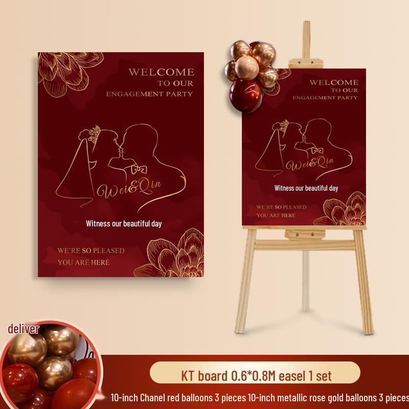 Wedding Ceremony Welcome Sign - Directional KT Board Decor