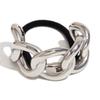 MamacitaSlay Minimalist Titanium 23mm Wide Chain Semicircle Horsetail Elastic Hair Rope Hair accessories woman Daily Jewelry