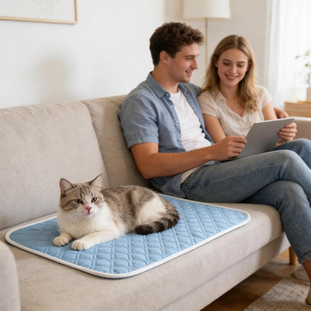 Summer Pet Cooling Pad 45x35cm Dog Sweat Absorbent Sleeping Rug Instant Cooling Pet Mat for Puppies And Adult Dogs