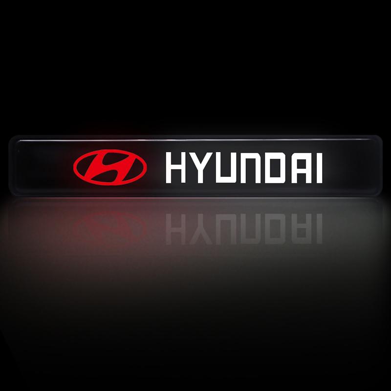 1Pcs Car Front Grille Badge Head Grill Emblem LED Light For Hyundai Fe Sonata Solaris Azera Creta I30 IX25 IX35