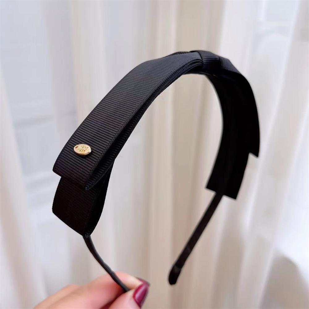 Fashion Sweet Vintage Bow Bezel Headwear Headband Bow Hair Bands Wide Hairband