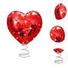 Valentine Heart Tree Topper Decorative Creative Shiny Treetop Decor Display for Party Engagement Apartment Outdoor Events