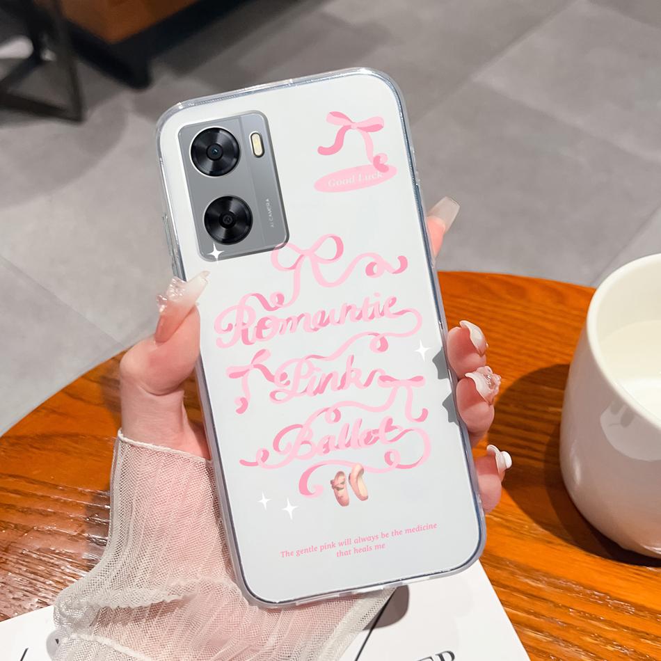 For Oppo A77 A77S Phone Case Colorful Flowers Patterns Back Cover For OppoA77 A77 S 2022 Soft TPU Transparent Silicone Bumper
