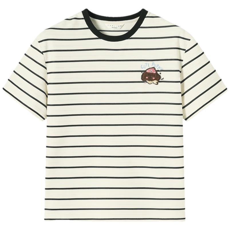TonLion Women's Striped Short-Sleeve T-Shirt