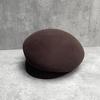 Elegant Wool Beret Women'S Autumn And Winter Face Is Small And Versatile Fashionable Painter'S Hat Pleated Slanted Top Design Top Hat