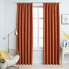 Blackout Curtains with Hooks 2 Pcs Rust 140x225 Cm