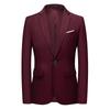 2025 Spring/Autumn Men's Solid Color Single-Button Business Casual Suit Jacket