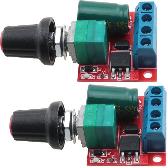 DGZZI 2PCS PWM DC Motor Speed Controller DC4.5V-35V Speed Adjustable Switch Module Speed Control Switch Board 5A Variable Voltage Regulator Switch