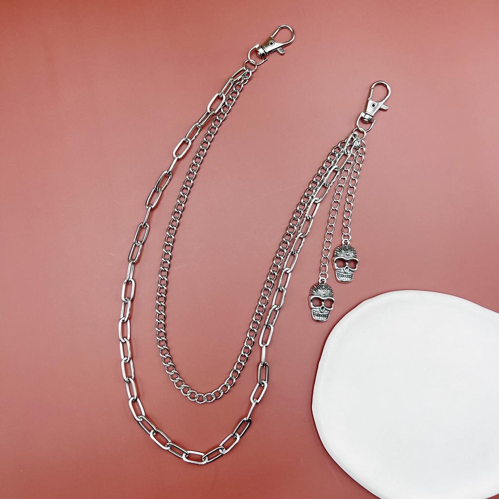 Punk Versatile Skull Metal Decorative Waist Chain Women's Street Shoot Multi-layer Trouser Chain Spot