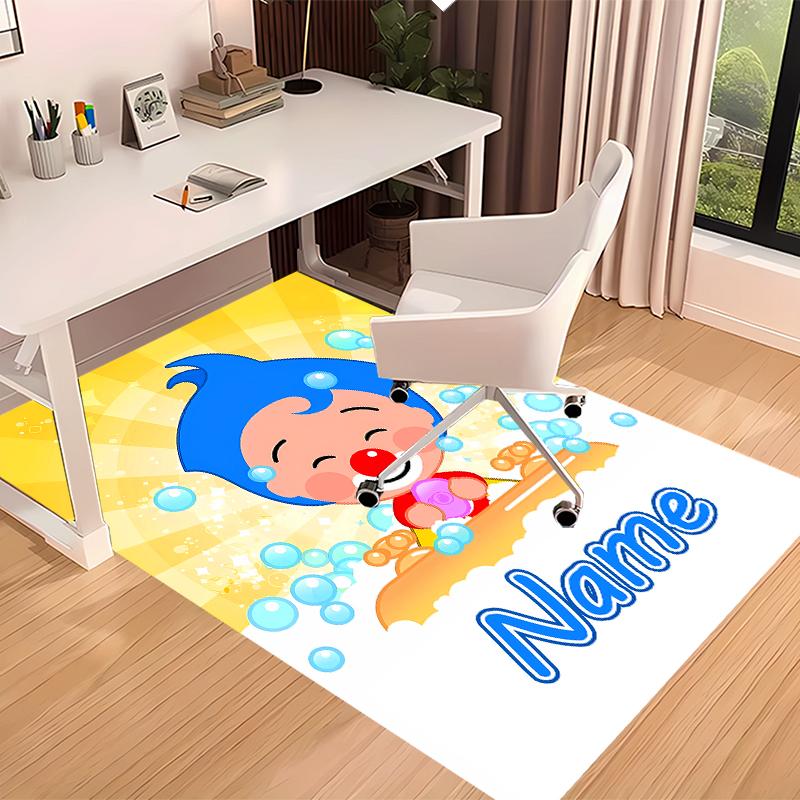 Custom Personalization Plim Plim Print Area Rug - Soft, Washable Non-Slip Indoor Mat,Living Room,Home&Office Decorative Rug